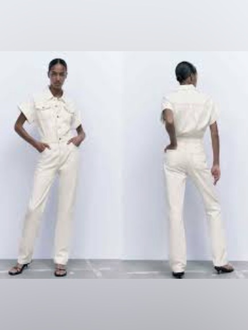 ZARA, denim white jumpsuit!